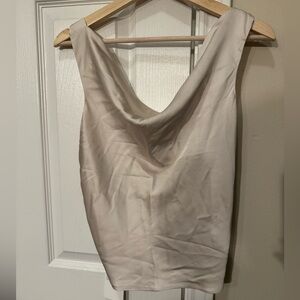 Abercrombie & Fitch Cowl Neck Champagne